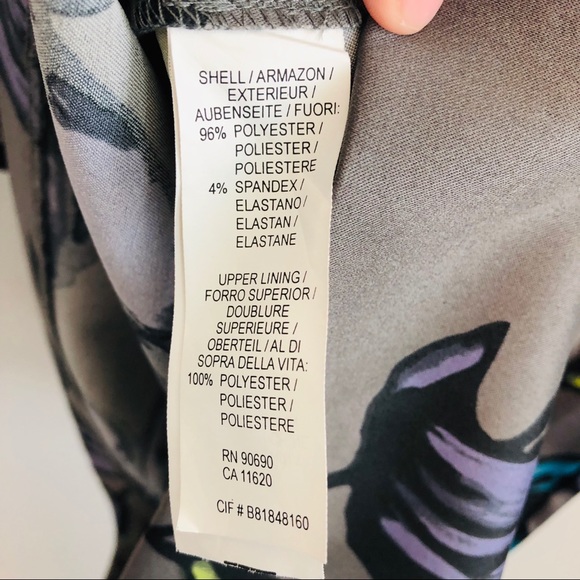 Kensie Floral Gray Strapless Dress | Sz 4 - Picture 6 of 6